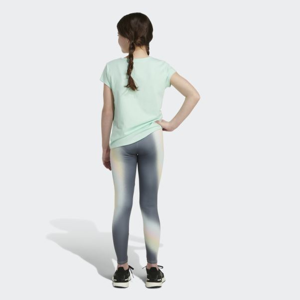 Adidas Collants Arc-en-ciel Gris Moyen