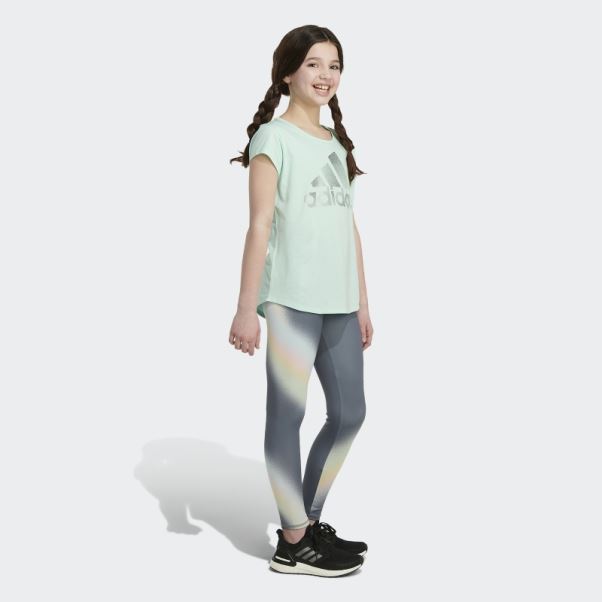 Adidas Collants Arc-en-ciel Gris Moyen