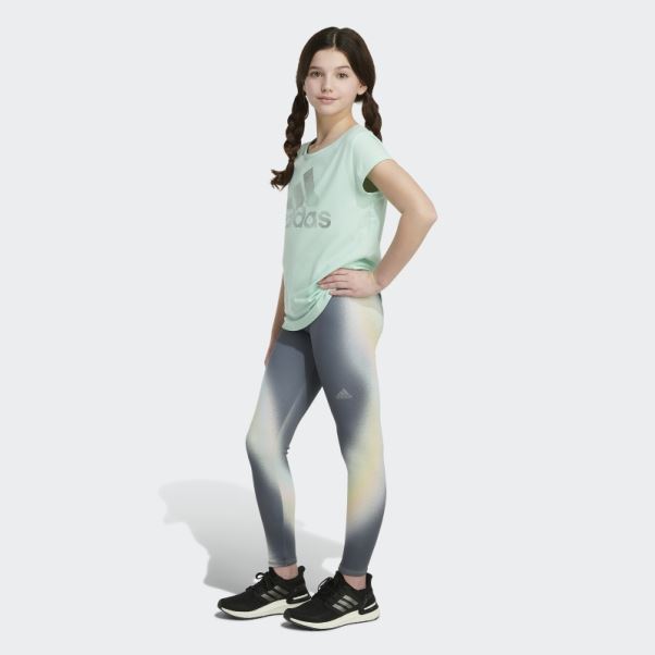 Adidas Collants Arc-en-ciel Gris Moyen