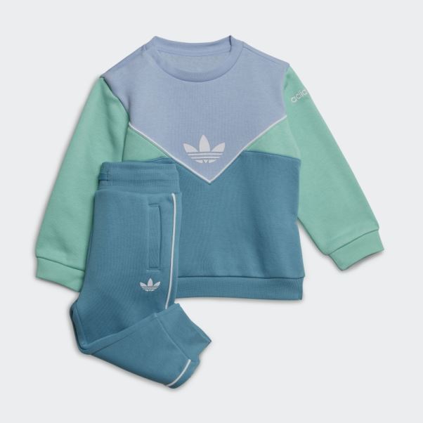 Ensemble Adidas Bleu Aube Adicolor Crew