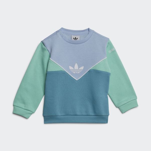 Ensemble Adidas Bleu Aube Adicolor Crew