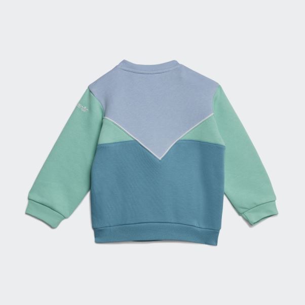 Ensemble Adidas Bleu Aube Adicolor Crew