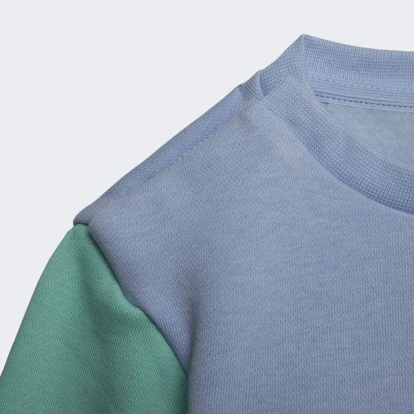Ensemble Adidas Bleu Aube Adicolor Crew