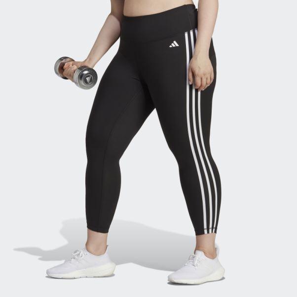 Legging Adidas Train Essentials 3 Bandes Taille Haute 7/8 Noir (grande Taille)