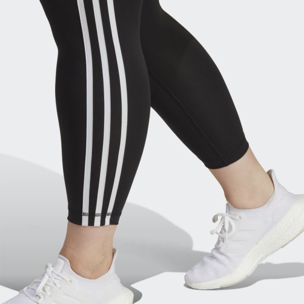 Legging Adidas Train Essentials 3 Bandes Taille Haute 7/8 Noir (grande Taille)