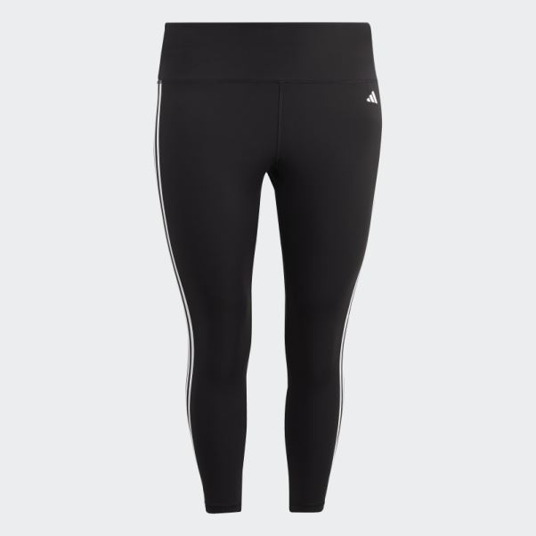 Legging 7/8 Taille Haute Adidas Train Essentials Noir à 3 Bandes (grande Taille)