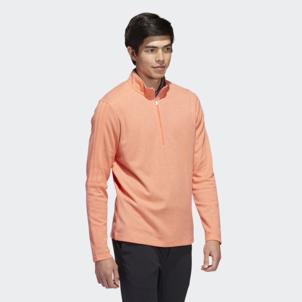 Pull Adidas 3 Bandes Zip Quart Corail Mel