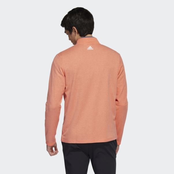 Pull Adidas 3 Bandes Zip Quart Corail Mel