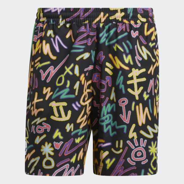 Love Unites Short Tissé à Imprimé Doodle (non Genré) Adidas Multicolore
