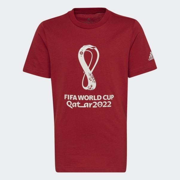 T-shirt Emblème Officiel Coupe Du Monde Fifa 2022 Bordeaux Adidas