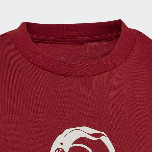 T-shirt Emblème Officiel Coupe Du Monde Fifa 2022 Bordeaux Adidas