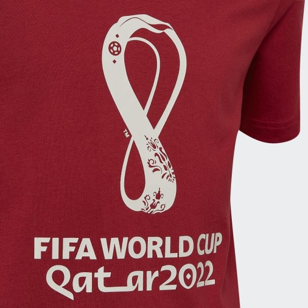 T-shirt Emblème Officiel Coupe Du Monde Fifa 2022 Bordeaux Adidas