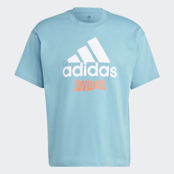 T-shirt Graphique Adidas Bleu