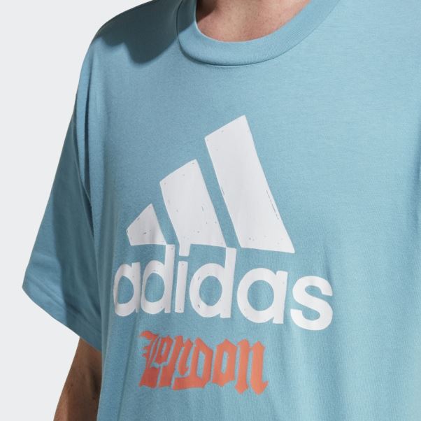 T-shirt Graphique Adidas Bleu