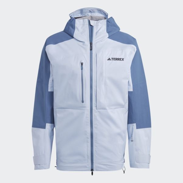 Veste De Randonnée Adidas Terrex Xploric Rain.rdy Bleu Aube