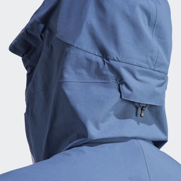 Veste De Randonnée Adidas Terrex Xploric Rain.rdy Bleu Aube
