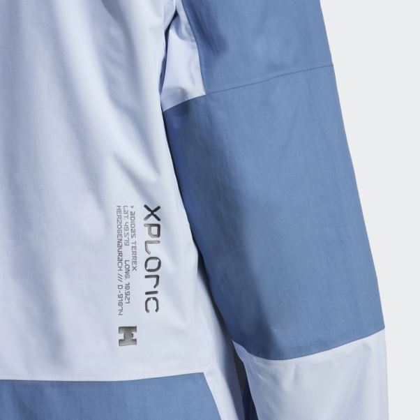 Veste De Randonnée Adidas Terrex Xploric Rain.rdy Bleu Aube