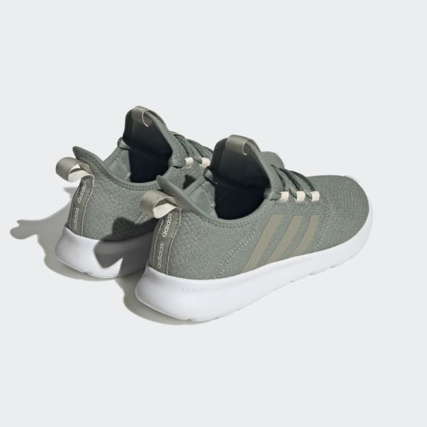 Chaussures Cloudfoam Pure 2.0 Argent Vert Adidas