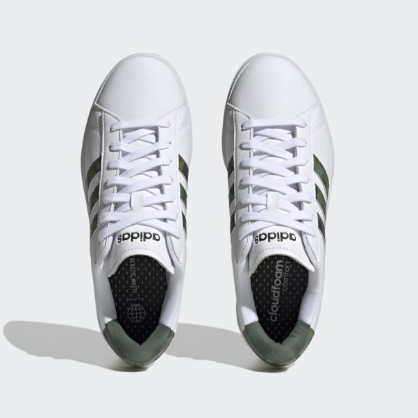 Adidas Grand Court Cloudfoam Lifestyle Court Confort Chaussures Vert Oxyde