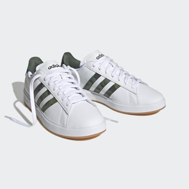 Adidas Grand Court Cloudfoam Lifestyle Court Confort Chaussures Vert Oxyde