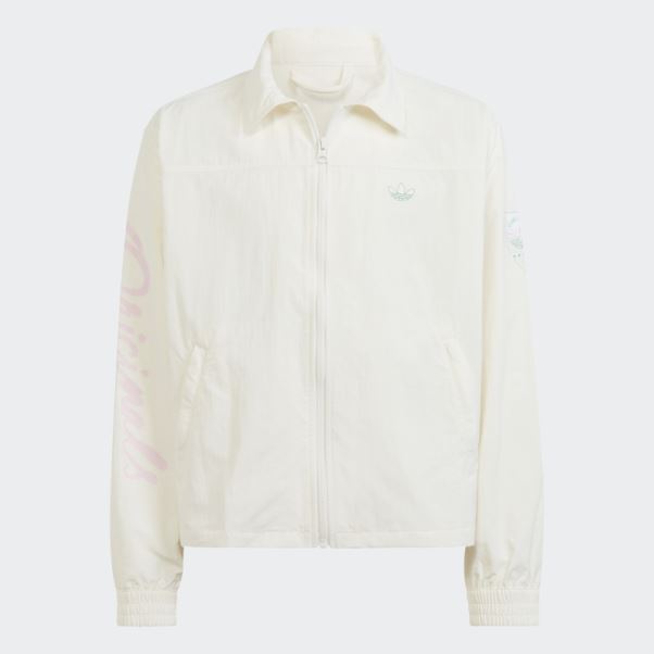 Adidas Veste à Imprimé Graphique Tissé Blanc