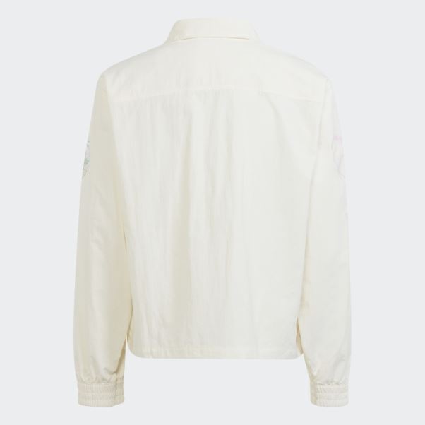 Adidas Veste à Imprimé Graphique Tissé Blanc