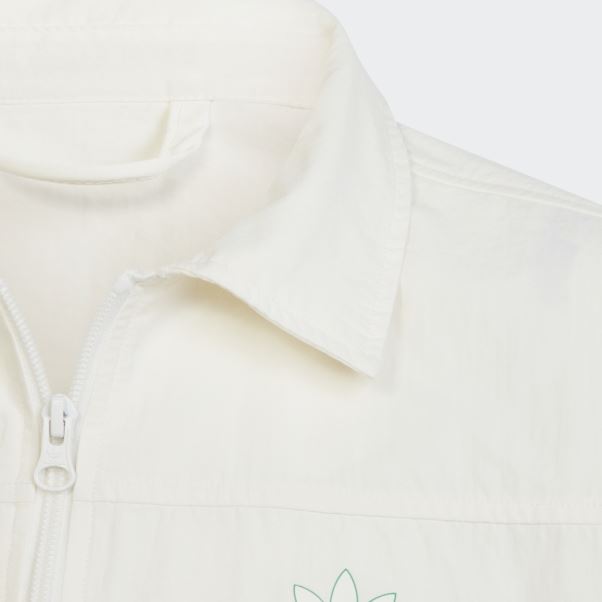 Chaud Adidas Veste à Imprimé Graphique Tissé Blanc