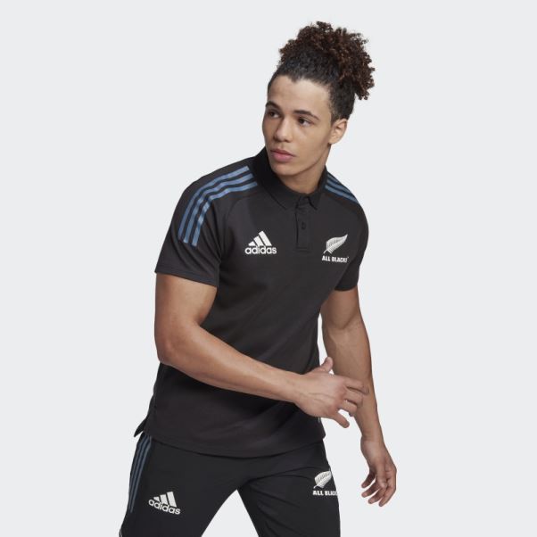Polo All Blacks Rugby Adidas Noir