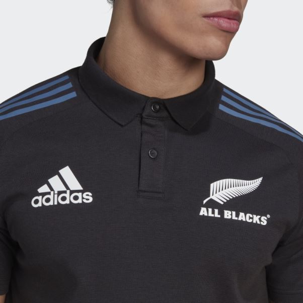 Polo All Blacks Rugby Adidas Noir