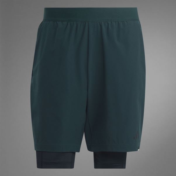 Short De Yoga 2 En 1 Authentique équilibre Vert Adidas
