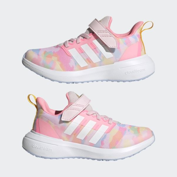 Fortarun 2.0 Cloudfoam Elastic Lace Top Strap Chaussures Adidas Rose