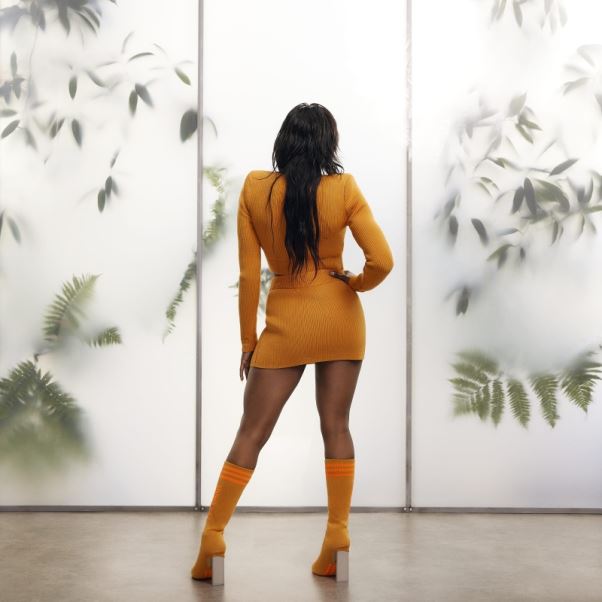 Jupe Côtelée Orange Focus Adidas