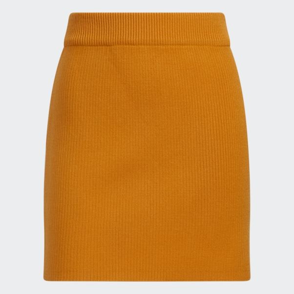Jupe Côtelée Orange Focus Adidas