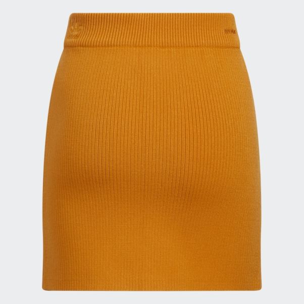 Jupe Côtelée Orange Focus Adidas