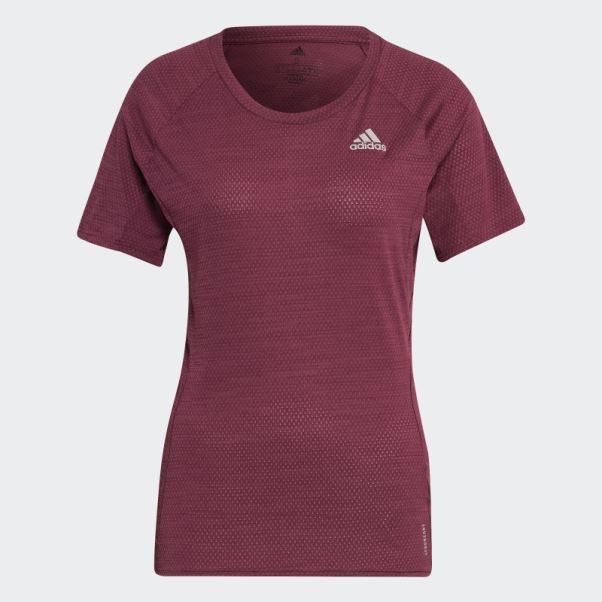 Crimson Possède Le T-shirt De Course Adidas