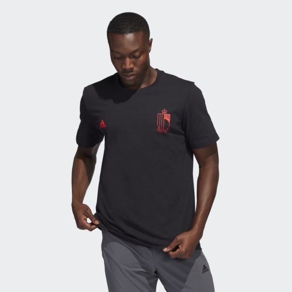 Tee Shirt Belgique Adidas Noir