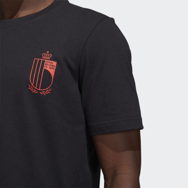 Tee Shirt Belgique Adidas Noir