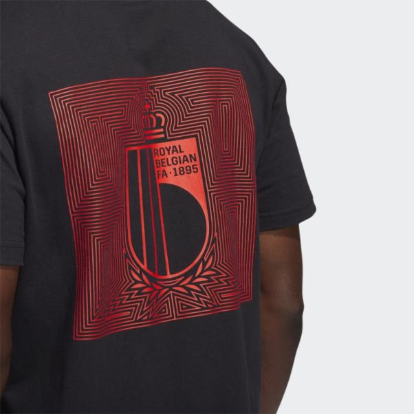 Tee Shirt Belgique Adidas Noir