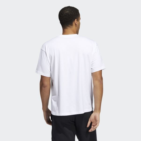 T-shirt Adidas Pride Stylé (non Genré) Blanc
