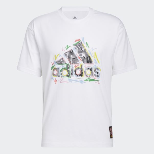 T-shirt Adidas Pride Stylé (non Genré) Blanc
