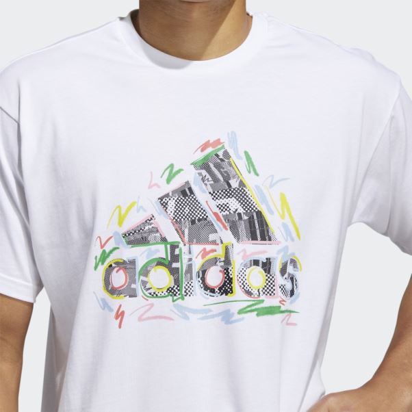 T-shirt Adidas Pride Stylé (non Genré) Blanc