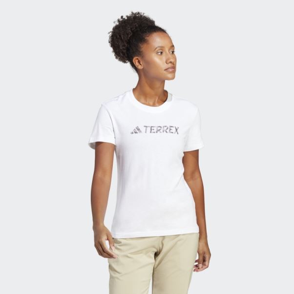 T-shirt Terrex Logo Classique Blanc Adidas