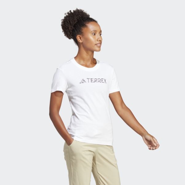 T-shirt Terrex Logo Classique Blanc Adidas