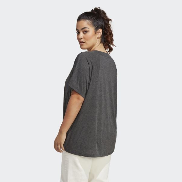 T-shirt Adidas Future Icons Winners 3.0 Noir Chiné (grande Taille)