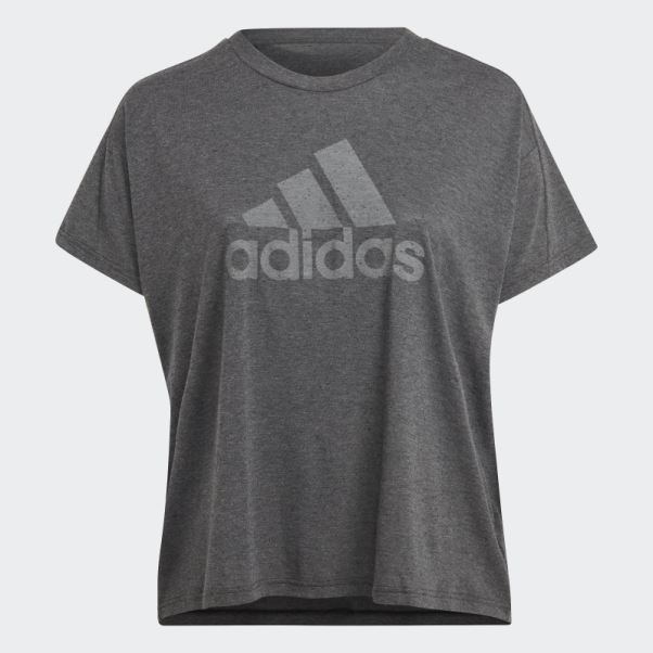 T-shirt Adidas Future Icons Winners 3.0 Noir Chiné (grande Taille)