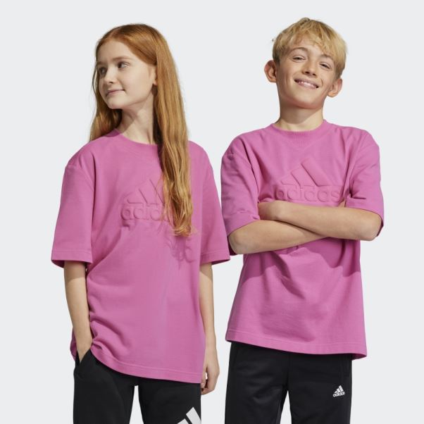 T-shirt En Piqué Avec Logo Adidas Future Icons Fuchsia