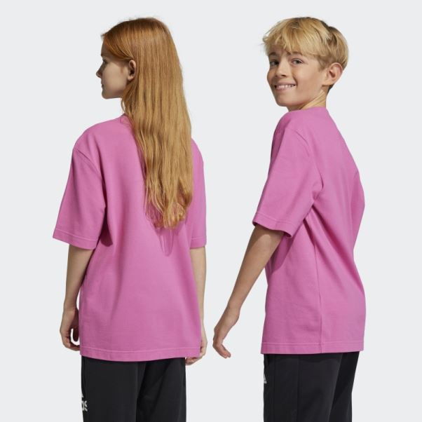 T-shirt En Piqué Avec Logo Adidas Future Icons Fuchsia