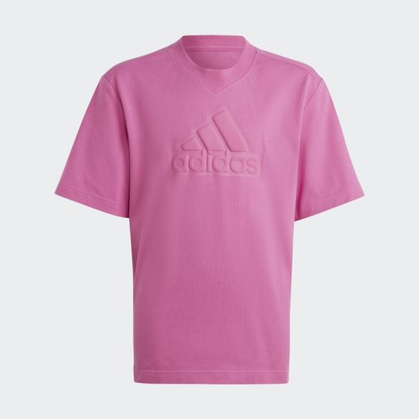 T-shirt En Piqué Avec Logo Adidas Future Icons Fuchsia