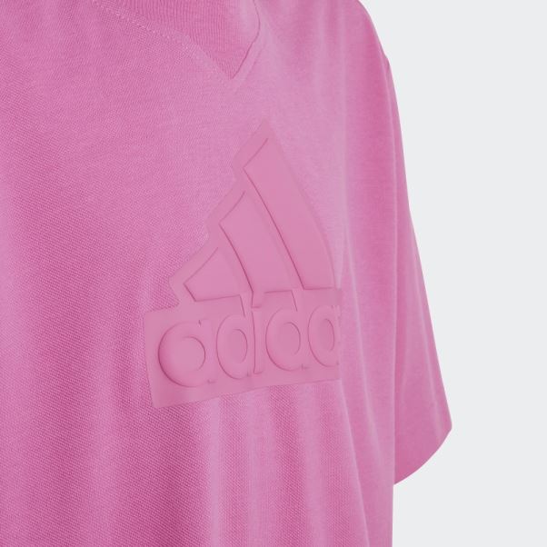 T-shirt En Piqué Avec Logo Adidas Future Icons Fuchsia