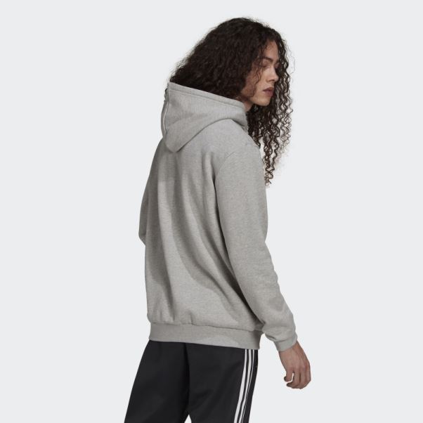 Sweat à Capuche Adicolor Classics Trèfle Adidas Gris Moyen